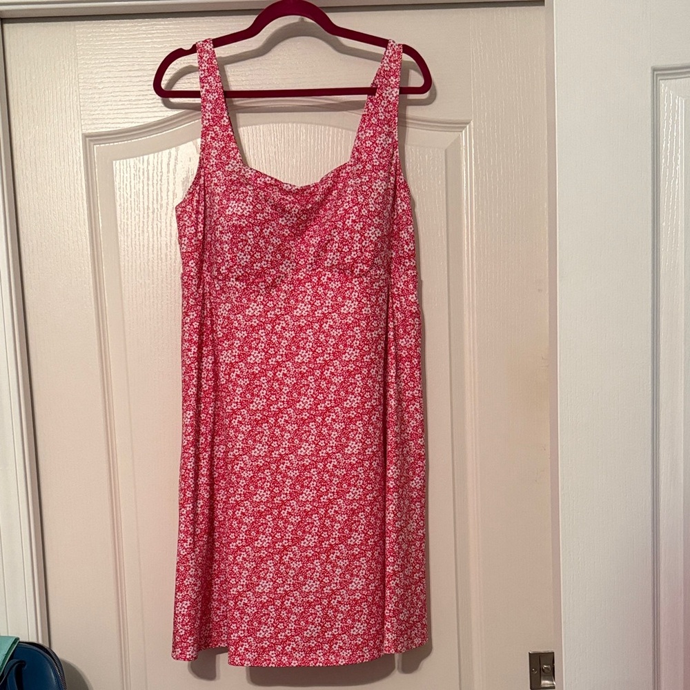 HDE Red Floral Athletic Dress